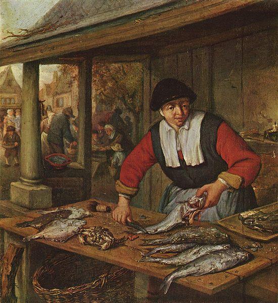Adriaen van ostade Die Fischverkauferin France oil painting art